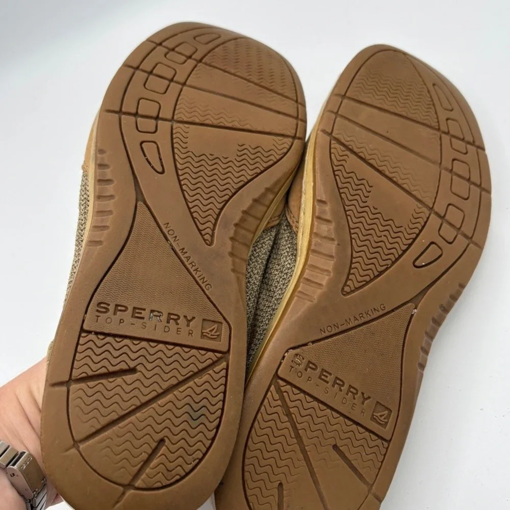 Sperry Boat Shoe Women Sz 8 Tan Leather Nautical Preppy Classic